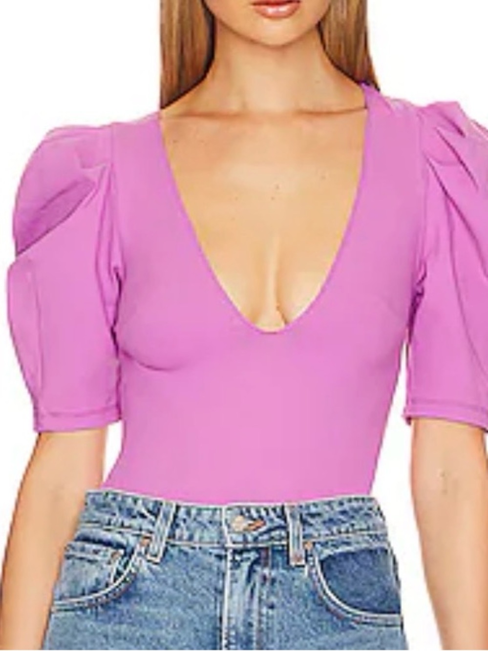 Free People Va Va Voop Bodysuit in Wildberry Size XS
